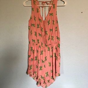 Pink cactus romper